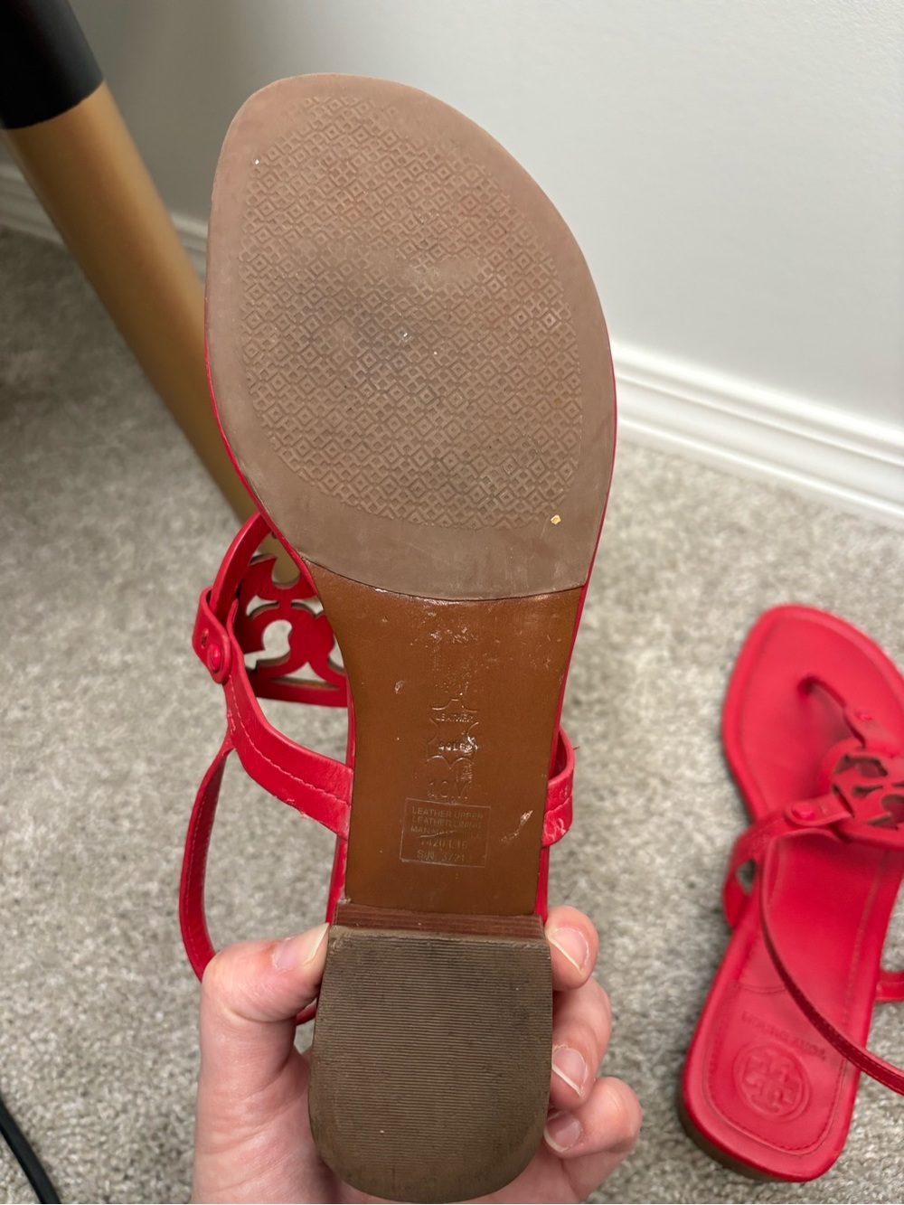 Tory Burch Red Miller Sandals - Picture 4 of 14